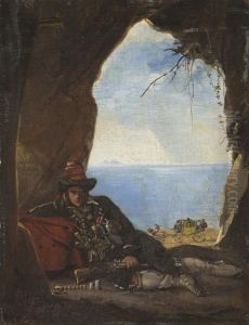 Bandit In A Cave Near The Seashore