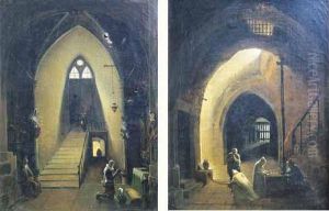 Interieur De Cloitres by Noel Thomas Joseph Clerian
