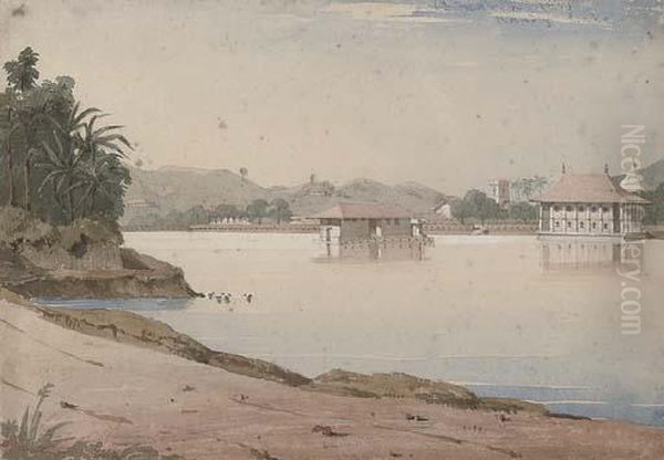 Kandy Lake, Ceylon - view 1