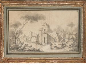 Rastande Figurer Vis Stadens Utkant
