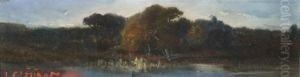 Vue Des Marees Pontins by Jean Baptiste Clesinger