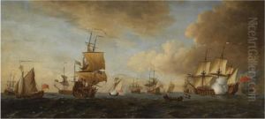 The British Fleet At Sea by John the Younger Cleveley
