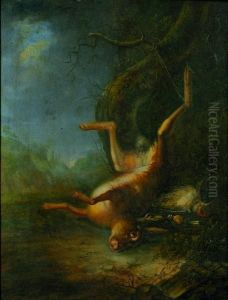Trapped Hare by Charles Antoine Clevenbergh