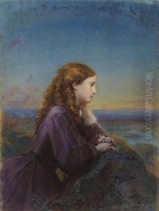Half Length Portrait Of Helene Laura Beare by Edward Clifford