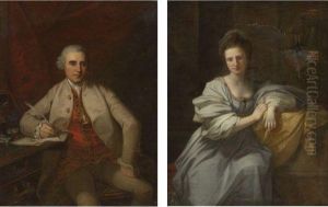 Portraits Of A Gentlelman And A Lady by Benjamin West Clinedinst