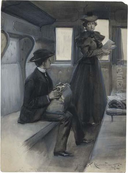 Conversation In A Train Berth - view 1