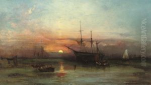 The Pool Of London, Sunset by Alfred Clint