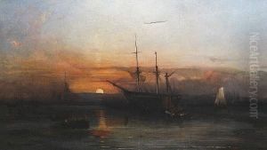 Sunset Over The Anchorage by Alfred Clint