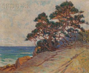 Windblown Pine/a California Coastal View by William Baxter Palmer Closson