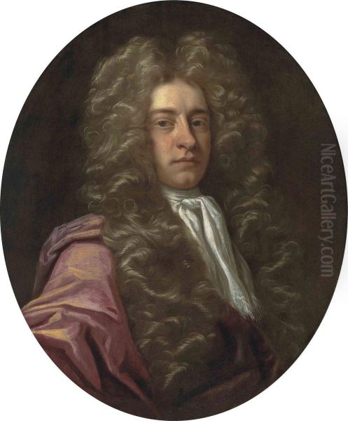 Portrait Of A Gentleman, Bust-length, In A Red Mantle - view 1