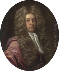 Portrait Of A Gentleman, Bust-length, In A Red Mantle