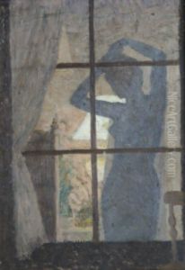 Nu Le Soir A La Fenetre by Albert Clouard