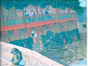 "vieille Maison Au Bord De L'eau A Guingamp" by Albert Clouard