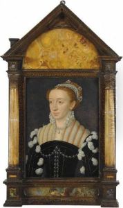 Portrait Of Margaret Of France by Francois Clouet
