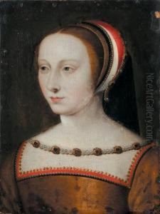 Portrait De Diane De Poitiers, Duchesse De Valentinois by Jean Clouet