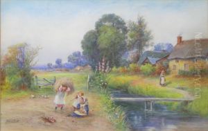Children Playing By A Stream by Arthur Clough