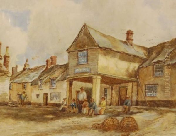 Fisherfolk Outside The Navy Inn (keigwen Arms) - view 1