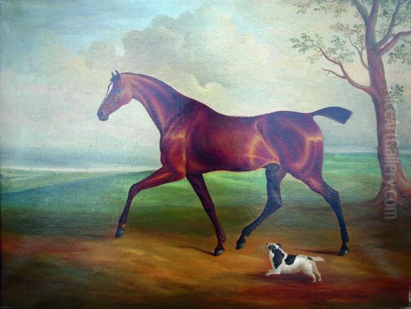 A Bay Hunter And A Spaniel - view 1