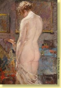 Jeune Femme Nue De Dos by Andre Cluysenaar
