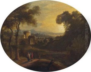 Woman Walking From Ruins