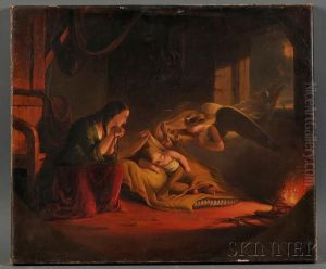 Adoration In The Stable by Edmund C. Coates