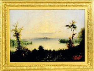 Overlooking Expansive Lake Landscape by Edmund C. Coates