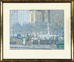 The Pulitzer Fountain On The Grand Army Plaza, New York by Henry Ives Cobb
