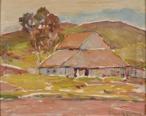Farm Scene With Barn by Frank Coburn