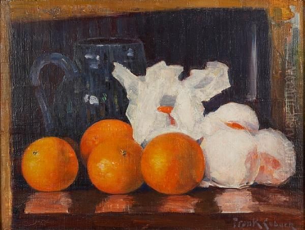 Wrapped Oranges On A Table - view 1