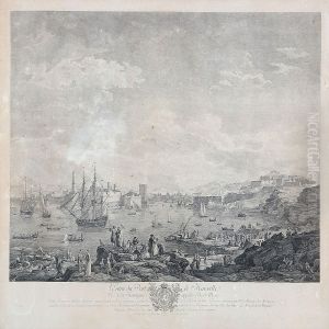 L'entree Du Port De Marseille by Charles-Nicolas I Cochin