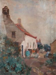Cottage At Runswick, Yorkshire by Bertha L. Cochrane