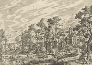 River Landscapes With Views Of Villages by Hieronymus Cock