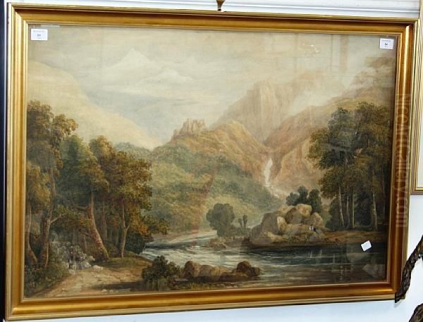 A Mountainous River Landscape - view 1
