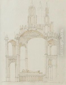 The Tomb Of Cardinal Beaufort, Winchester Cathedral; Winchester Gate by Charles Robert Cockerell