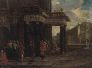 Christ At The Pool Of Bethesda by Nicolo Viviani Codazzi