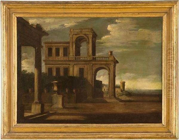 Veduta Con Capriccio Architettonico - view 1