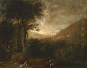 Angelica E Medoro Riposo Durante La Fuga In Egitto by Codazzi Viviano & Gargiulo Domenico