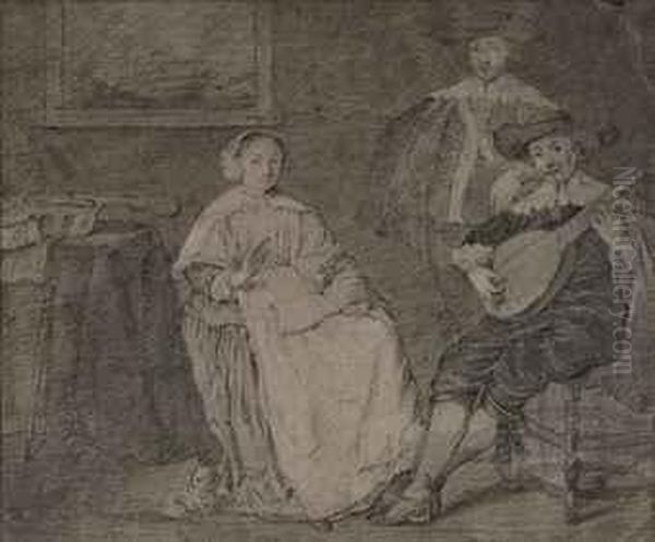 Musicians In An Interior - view 1