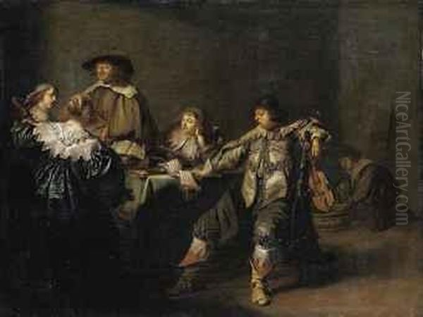 An Elegant Company Making Music In An Interior - view 1