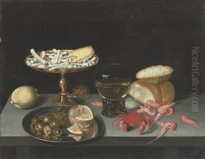 Figs, Olives, And A Quartered Orange On A Silver Platter