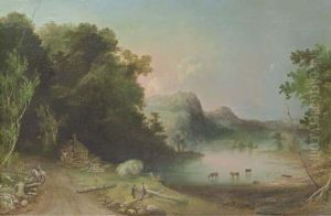 The Log Cabin (cattle In Lake)
