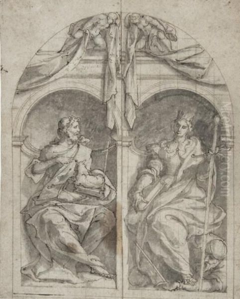 Saint Jean-baptiste Et L'allegorie De La Foi - view 1
