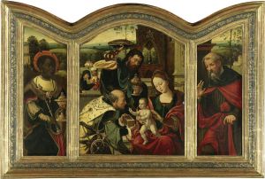 A Triptych With The Adoration Of The Magi by Pieter Coecke Van Aelst