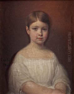 Portrait De Jeune Fille by Louis Eugene Coedes