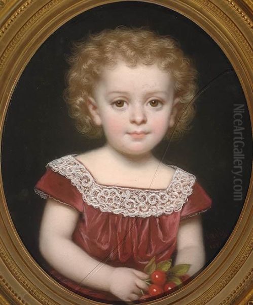 Portrait Of A Girl In An Oval - view 1