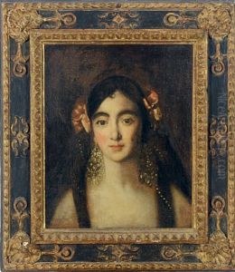 Portrait Of A Woman With Ornate Earrings