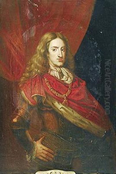 Retrato De Carlos Ii, De Medio Cuerpo, Vistiendo Armadura, Con El Toison - view 1