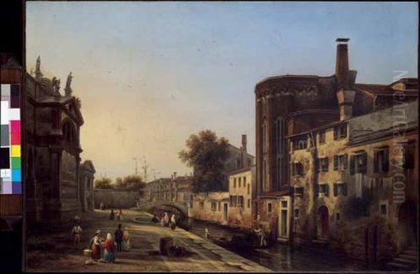 Rio Della Salute Con La Chiesa Della Salute E L'abbazia Di San Gregorio - view 1
