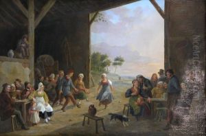 Dansfeest In De Herberg - Fete Dans L'auberge. by Constantin Fidele Coene