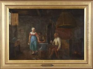Interior Genre With Figures